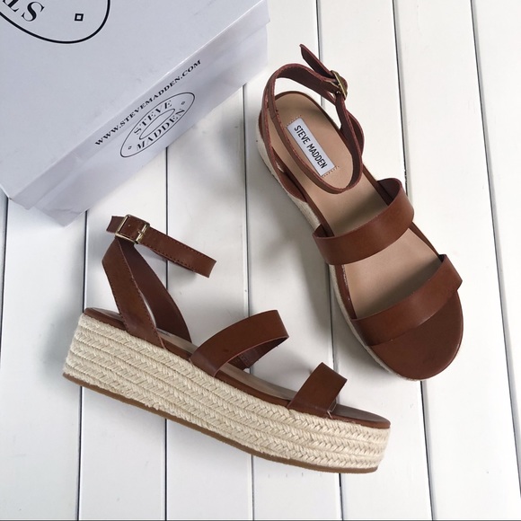Steve Madden Shoes - Steve Madden Brown Platform Espadrille Sandal 10